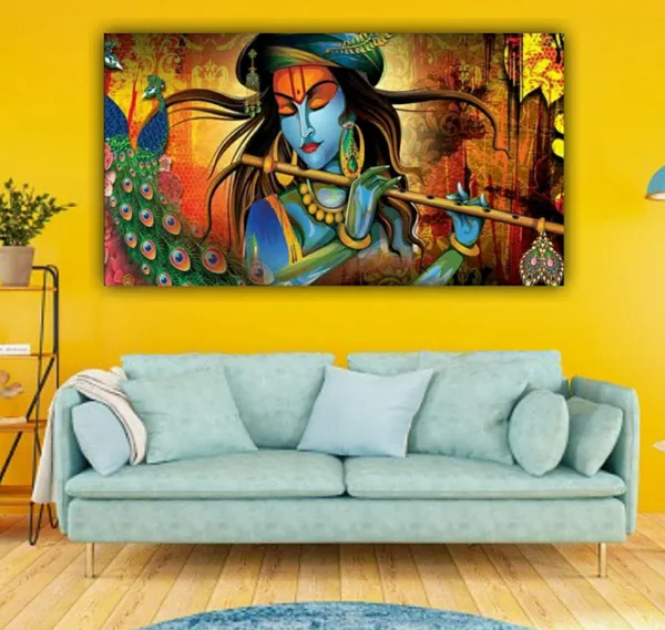 Multicolour_Krishna_Painting_With_Frame_For_Living_Room_Wall_Decor_Big_Size_Large_Photo_Home_Decoration_|_Bedroom_|_Office_Walls_(60_By_30_Inches)