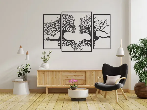 Multicolour_Beautiful_3D_Laser_Couples_Abstract_Modern_Wall_Art_For_Wall_Decor_|_Home_Decoration_(30_By_20_Inches)