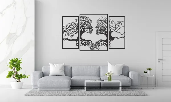 Multicolour_Beautiful_3D_Laser_Couples_Abstract_Modern_Wall_Art_For_Wall_Decor_|_Home_Decoration_(30_By_20_Inches)