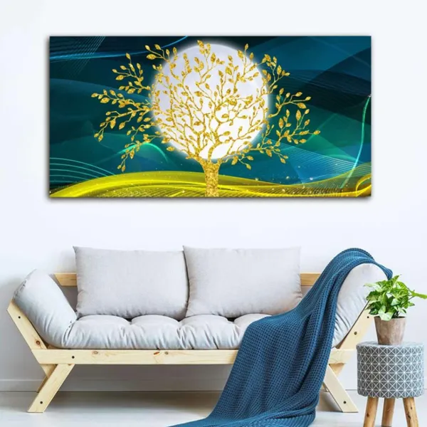 Multicolour_Beautiful_Landscape_Golden_Tree_Canvas_Painting_Wall_Frame_Wall_Decor_For_Living_Room,_Modern_Art_Painting_(Ready_To_Hang)_(48_By_24_Inches)