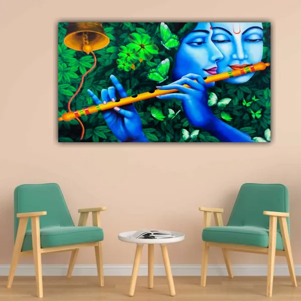 Multicolour_Radha_Krishna_Paintings_Beautiful_Canvas_Radha_Krishan_Painting_Together_For_Living_Room_Big_Size_(48_By_24_Inches)_(With_Frame)