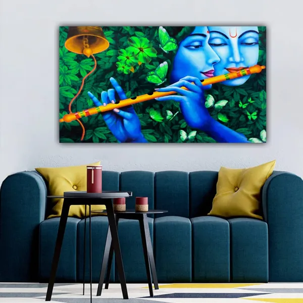 Multicolour_Radha_Krishna_Paintings_Beautiful_Canvas_Radha_Krishan_Painting_Together_For_Living_Room_Big_Size_(48_By_24_Inches)_(With_Frame)