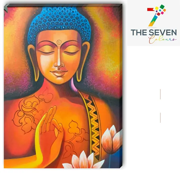 Multicolour_Handmade_Buddha_Painting_Canvas_Acrylic_Paint_Paintings_For_Living_Room_(With_Frame)_(24_By_36_Inches)