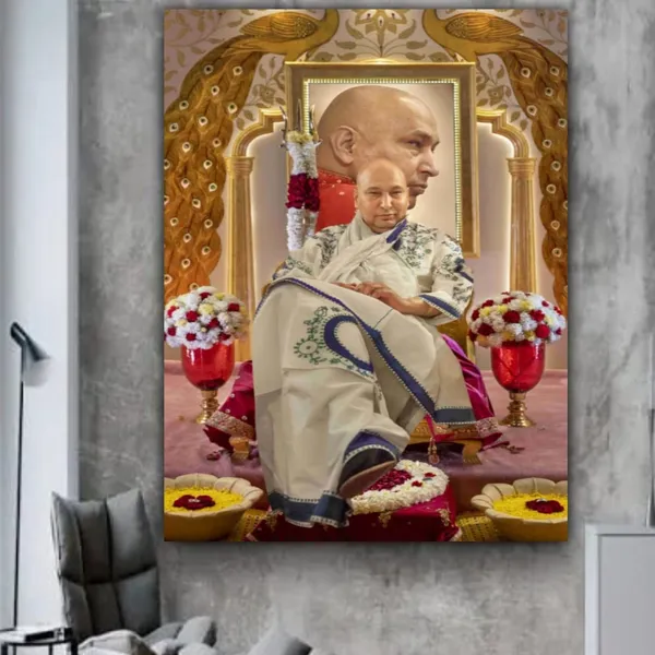 Multicolour_Guruji_Swaroop_Photo_Frame_For_Wall_Decors_|_Guruji_Photo_With_Frame_Big_Size_|_Guruji_Swaroop_Wall_Frame_(With_Frame)_(Ready_To_Install)(24_By_36_Inches)