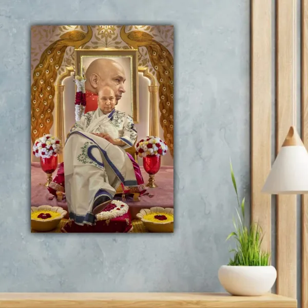 Multicolour_Guruji_Swaroop_Photo_Frame_For_Wall_Decors_|_Guruji_Photo_With_Frame_Big_Size_|_Guruji_Swaroop_Wall_Frame_(With_Frame)_(Ready_To_Install)(24_By_36_Inches)