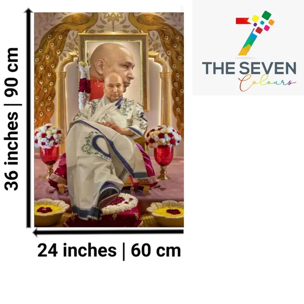 Multicolour_Guruji_Swaroop_Photo_Frame_For_Wall_Decors_|_Guruji_Photo_With_Frame_Big_Size_|_Guruji_Swaroop_Wall_Frame_(With_Frame)_(Ready_To_Install)(24_By_36_Inches)