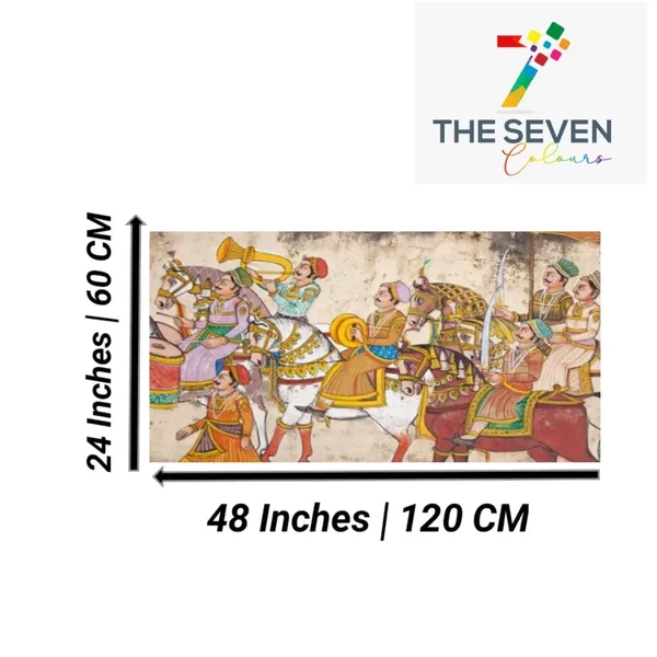 Multicolour_Beautiful_Madhubani_Painting_Canvas_Rajasthani_Wall_Art_Decor_Big_Large_Size_Paintings_For_Home_Decor_|_Living_Room_|_Bedroom_(With_Frame)_(48_By_24_Inches_|_120_By_60_Cm)