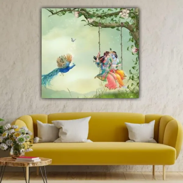 Multicolour_Beautiful_Radha_Krishna_Painting_Canvas_With_Frame_For_Living_Room_Wall_Decor_|_Canvas_Painting_|_Radha_Krishna_Wall_Decor_(Ready_To_Hang)_(24_By_24_Inches)