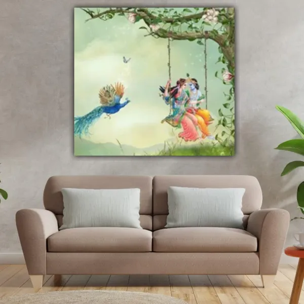 Multicolour_Beautiful_Radha_Krishna_Painting_Canvas_With_Frame_For_Living_Room_Wall_Decor_|_Canvas_Painting_|_Radha_Krishna_Wall_Decor_(Ready_To_Hang)_(24_By_24_Inches)