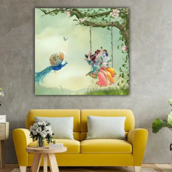 Multicolour_Beautiful_Radha_Krishna_Painting_Canvas_With_Frame_For_Living_Room_Wall_Decor_|_Canvas_Painting_|_Radha_Krishna_Wall_Decor_(Ready_To_Hang)_(24_By_24_Inches)