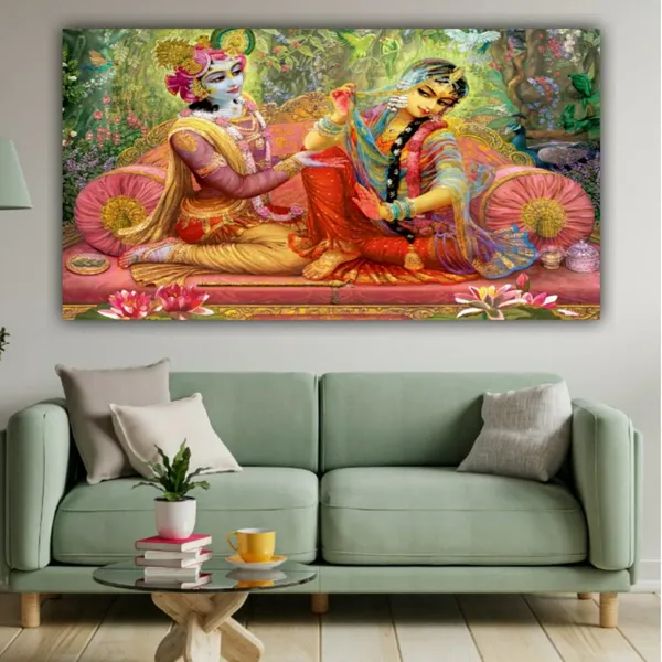 Multicolour_Beautiful_Madhubani_Radha_Krishna_Painting_With_Frame_For_Living_Room_Wall_Decor_Big_Size_Large_Photo_Home_Decoration_|_Bedroom_|_Office_Walls_(60_By_30_Inches)