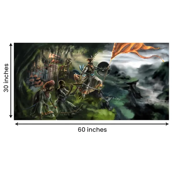 Multicolour_Beautiful_Chatrapati_Sambhaji_Raje_Canvas_Painting_Wall_Frame_Wall_Decor_|_Modern_Art_Canvas_Painting_(Ready_To_Hang)_(60_By_30_Inches)
