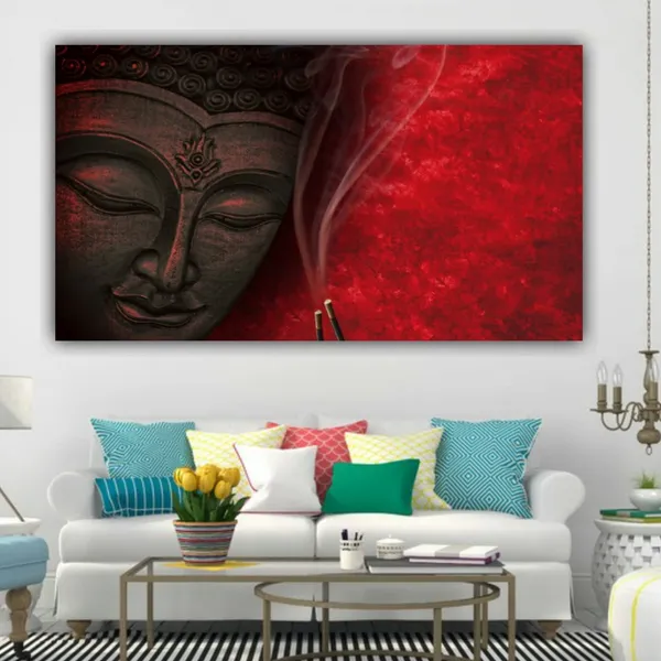 Multicolour_Beautiful_Wall_Art_Buddha_Abstract_Canvas_Painting_For_Living_Room_(With_Frame)_(36_By_24_Inches)
