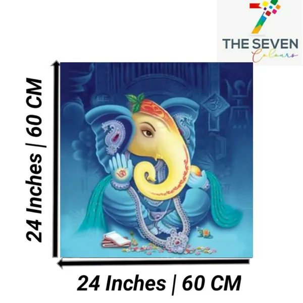 Multicolour_Beautiful_Ganesha_Painting_Photo_Frame_Canvas_Abstract_Modern_Wall_Art_Decor_Ganesh_Ji_Painting_For_Living_Room_|_Bedroom_|_Office_Walls_(With_Frame)_(24_By_24_Inches)