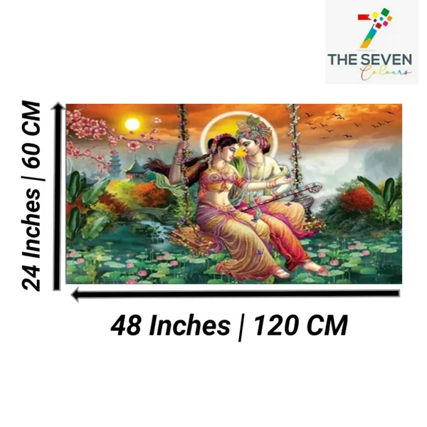 Multicolour_Beautiful_Madhubani_Radha_Krishna_Painting_With_Frame_For_Living_Room_Wall_Decor_Big_Size_Large_Photo_Home_Decoration_|_Bedroom_|_Office_Walls_(48_By_24_Inches)