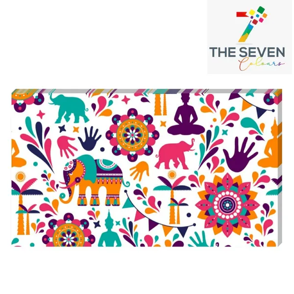 Multicolour_Beautiful_Madhubani_Paintings_Modern_Wall_Art_Decor_Canvas_Painting_For_Living_Room_|_Bedroom_|_Office_Walls_(With_Wooden_Frame)_(60_By_30_Inches)