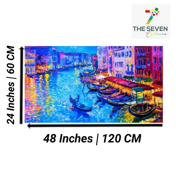 Multicolour_Beautiful_Canvas_Painting_City_Of_Venice_Landscape_Abstract_Modern_Wall_Art_Decor_Big_Large_Size_Paintings_For_Living_Room_(48_By_24_Inches_|_120_By_60_Cm)_(With_Frame)