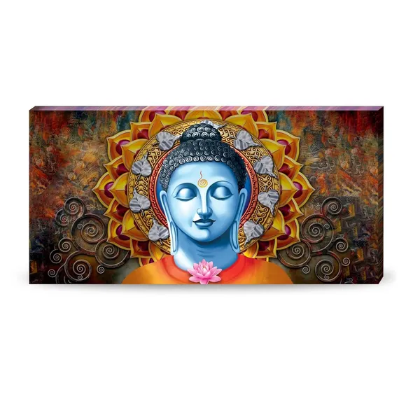 Multicolour_Lord_Buddha_Painting_Canvas_Wall_Frame_Wall_Decor,_Big_Large_Size_Canvas_Painting_With_Frame_|_Canvas_Painting_|_Meditating_Buddha_Painting_(Ready_To_Hang)_(48_By_24_Inches)