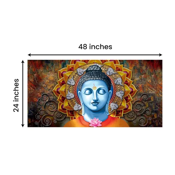 Multicolour_Lord_Buddha_Painting_Canvas_Wall_Frame_Wall_Decor,_Big_Large_Size_Canvas_Painting_With_Frame_|_Canvas_Painting_|_Meditating_Buddha_Painting_(Ready_To_Hang)_(48_By_24_Inches)