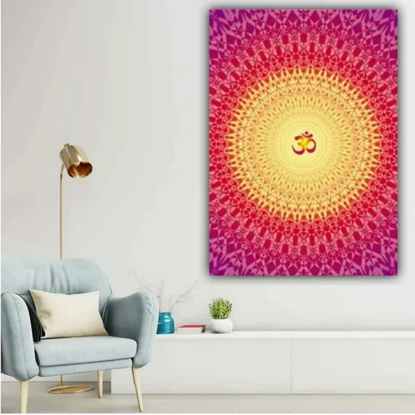 Multicolour_Beautiful_Canvas_Paintings_Om_In_Colourful_Abstract_Design_Modern_Wall_Art_Decor_Painting_For_Living_Room_|_Hall_|_Home_Decoration_(With_Frame)_(Size)_(24_By_48_Inches)