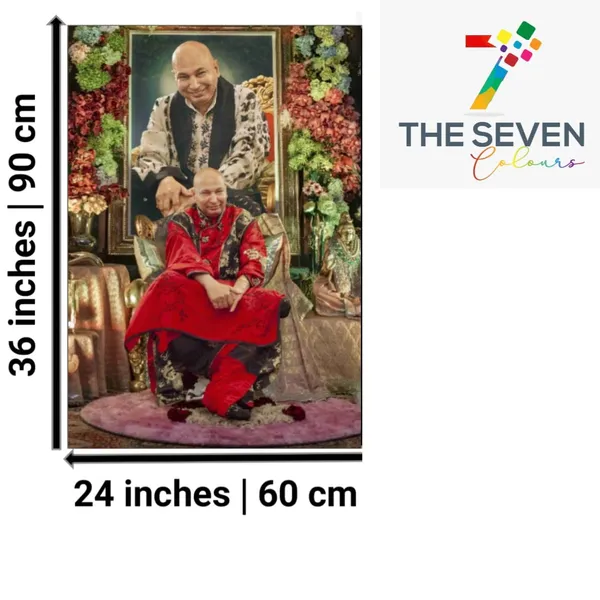Multicolour_Guruji_Swaroop_Photo_Frame_For_Wall_Decor_|_Guruji_Photo_With_Frame_|_Guruji_Swaroop_Wall_Frame_(With_Frame)_(Ready_To_Install)(24_By_36_Inches)
