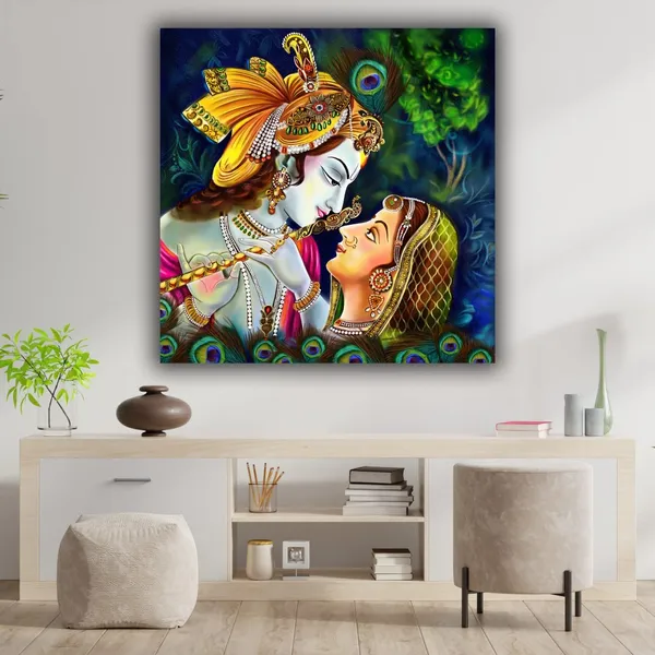 Multicolour_Beautiful_Canvas_Radha_Krishna_Paintings_For_Living_Room_|_Bedroom_Painting_Frame_Big_Size_(With_Wooden_Frame)_(30_By_30_Inches)