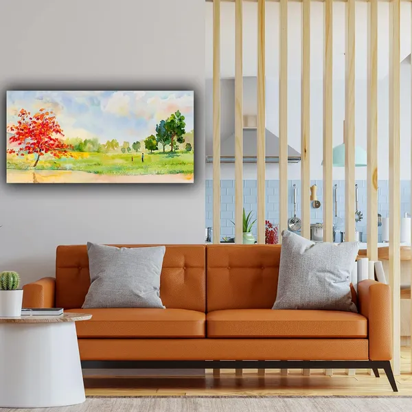 Multicolour_Beautiful_Landscape_Colourful_Trees_Abstract_Modern_Art_Canvas_Painting_For_Living_Room_|_Bedroom_Big_Size_Paintings_(With_Wooden_Frame)_(60_By_30_Inches)