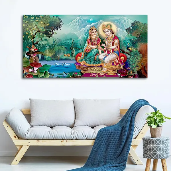 Multicolour_Radha_Krishna_Canvas_Painting_Wall_Frame_Wall_Decor,_Big_Large_Size_Canvas_Painting_With_Frame_|_Canvas_Painting_|_Radha_Krishna_Wall_Frame_(Ready_To_Hang)_(48_By_24_Inches)