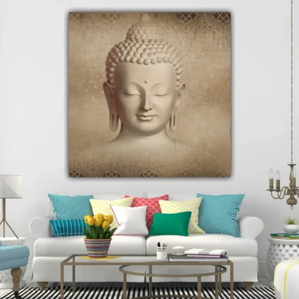 Multicolour_Beautiful_Meditating_Buddha_Painting_Canvas_Abstract_Modern_Wall_Art_Decor_Paintings_For_Living_Room_(With_Frame)_(24_By_24_Inches)