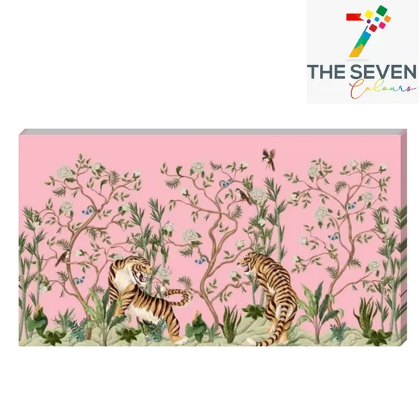 Multicolour_Beautiful_Pink_Oriental_Tigers_Landscape_Paintings_Canvas_Abstract_Modern_Wall_Art_Decor_Big_Large_Size_Painting_For_Living_Room_(With_Wooden_Frame)_(60_By_30_Inches)
