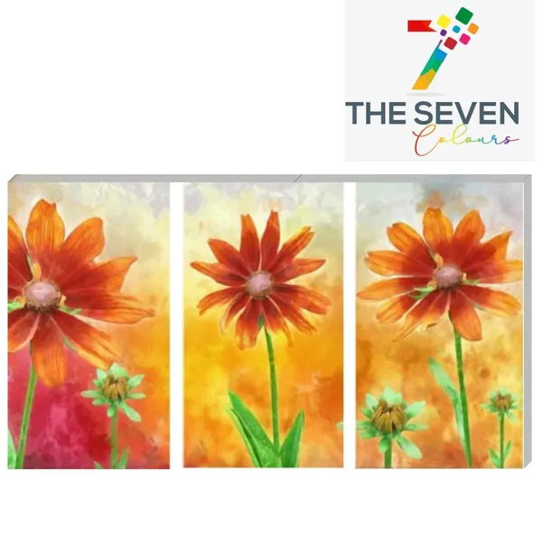 Multicolour_Beautiful_Textured_Flower_Paintings_Modern_Abstract_Wall_Art_Canvas_Painting_Multiple_Frame_Set_Of_3_For_Living_Room_(12_By_24_Inches_Each)