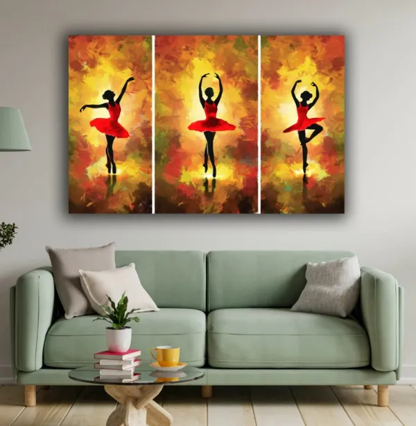 Multicolour_Beautiful_Ballerina_Dancing_Girl_Canvas_Paintings_For_Living_Room_|_Bedroom_Multi_Frame_Pack_Of_3_(With_Wooden_Frame)_(18_By_24_Inches_Each)