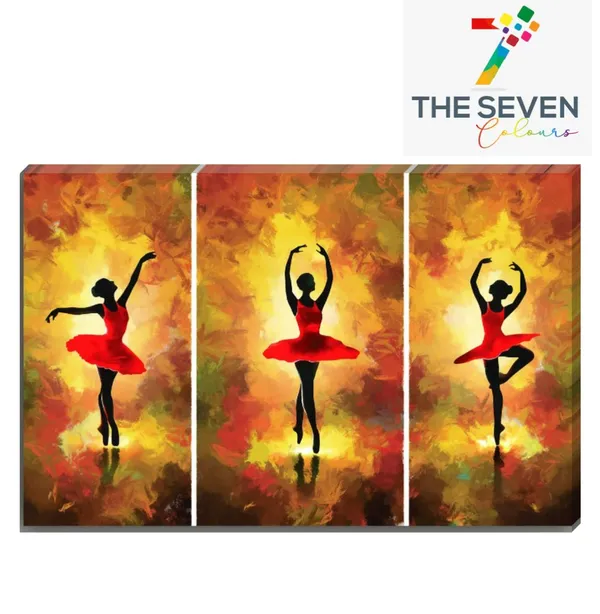 Multicolour_Beautiful_Ballerina_Dancing_Girl_Canvas_Paintings_For_Living_Room_|_Bedroom_Multi_Frame_Pack_Of_3_(With_Wooden_Frame)_(18_By_24_Inches_Each)