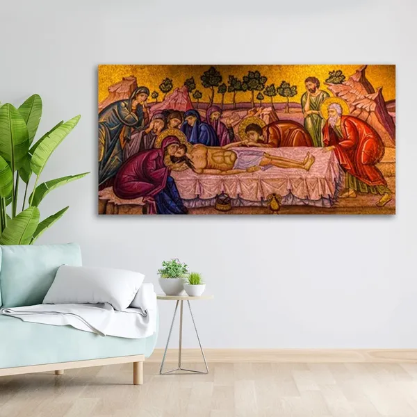 Multicolour_Ancient_Jesus_Christ_Painting_Canvas_Wall_Frame_Wall_Decors,_Big_Size_Canvas_Painting_With_Frame_|_Canvas_Painting_|_Jesus_Christ_(Ready_To_Install)_(60_By_30_Inches)