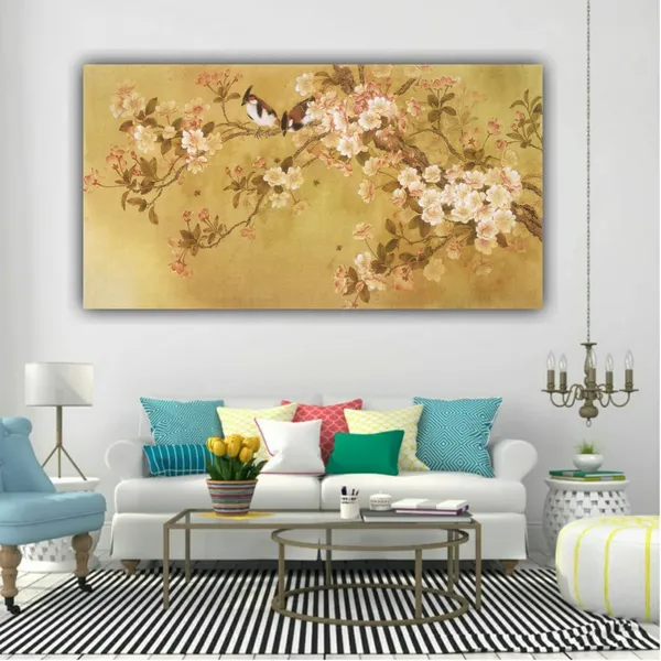 Multicolour_Beautiful_Abstract_Design_Floral_Tree_Canvas_Paintings_For_Living_Room_(With_Frame)_(_36_By_24_Inches,Multicolor)