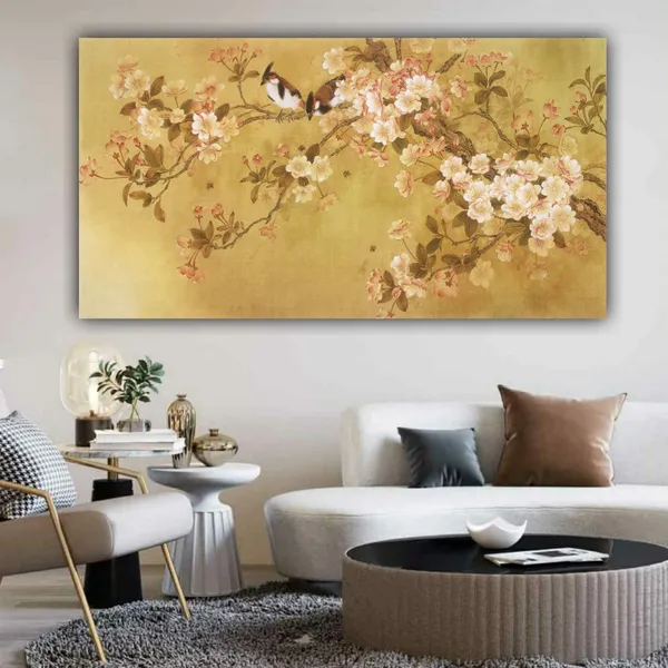 Multicolour_Beautiful_Abstract_Design_Floral_Tree_Canvas_Paintings_For_Living_Room_(With_Frame)_(_36_By_24_Inches,Multicolor)