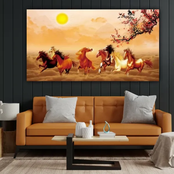 Multicolour_Running_7Horses_Vastu_Painting_For_Living_Room_Drawing_Room_Wall_Decoration_|_Bedroom_|_Office_|_Gifts_|_Canvas_Paintings_(48X24_Inches)