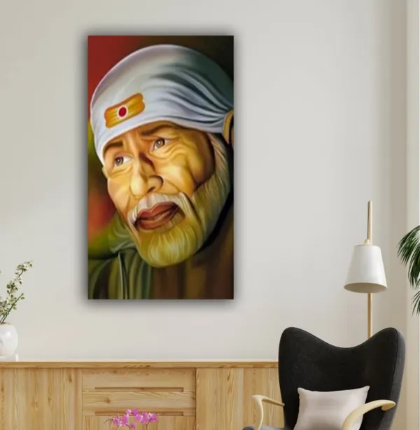 Multicolour_Beautiful_Canvas_Sai_Baba_Painting_Photo_Frame_For_Living_Room_|_Bedroom_Big_Size_(With_Frame)_(30_By_60_Inches)