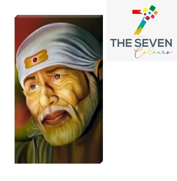 Multicolour_Beautiful_Canvas_Sai_Baba_Painting_Photo_Frame_For_Living_Room_|_Bedroom_Big_Size_(With_Frame)_(30_By_60_Inches)