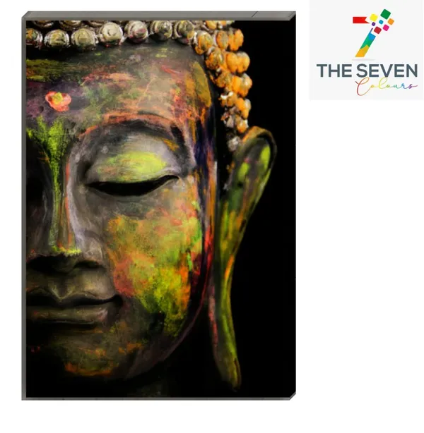 Multicolour_Beautiful_Canvas_Buddha_Paintings_Modern_Art_For_Living_Room_|_Bedroom_|_Office_Walls_Big_Size_(With_Wooden_Frame)_(24_By_36_Inches)