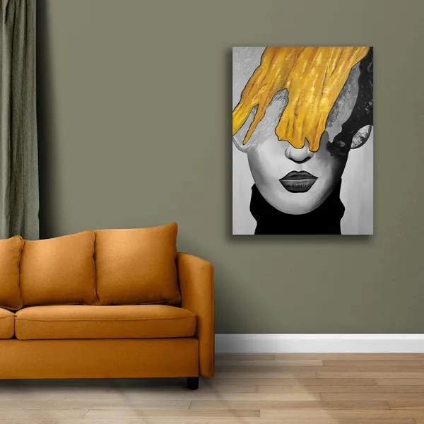 Multicolour_Beautiful_Abstract_Canvas_Painting_For_Living_Room_Wall_Decor_A_Women_Portrait_|_Canvas_Painting_|_Modern_Wall_Art_(Ready_To_Hang)(With_Frame)_(18_By_24_Inches)