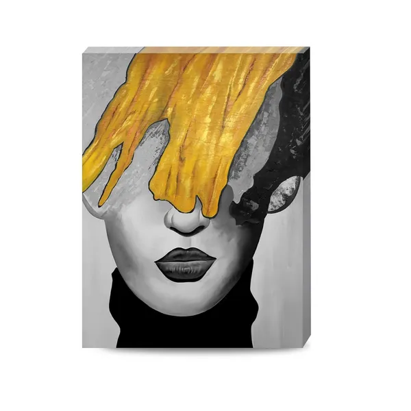 Multicolour_Beautiful_Abstract_Canvas_Painting_For_Living_Room_Wall_Decor_A_Women_Portrait_|_Canvas_Painting_|_Modern_Wall_Art_(Ready_To_Hang)(With_Frame)_(18_By_24_Inches)