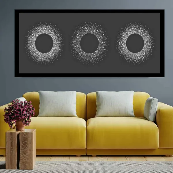 Multicolour_Winter_Dotty_Abstract_Modern_Art_Wall_Canvas_Paintings_For_Living_Room_|_Drawing_Room_|_Wall_Decor_(With_Wooden_Framing)_(36_By_24_Inches)