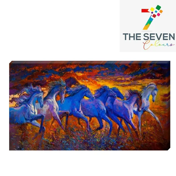 Multicolour_Beautiful_Vastu_Seven_Blue_Running_Horses_Painting_Sunrise_With_Frame_Wall_Decors_Big_Large_Size_Canvas_Modern_Wall_Arts_For_Home_Decor_|_Bedroom_|_Office_Walls_(48_By_24_Inches)