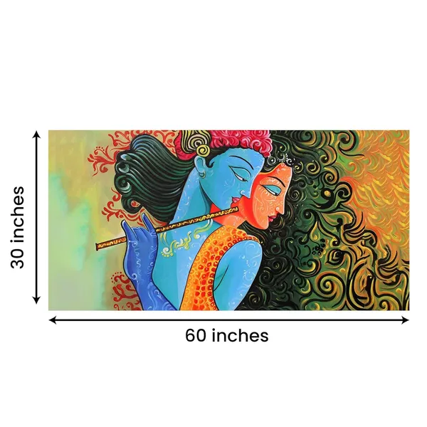 Multicolour_Madhubani_Radha_Krishna_Painting_Canvas_Frame_Big_Large_Size_Wall_Frame_Wall_Decor_|_Canvas_Painting_|_Home_Decoration_|_Office_Walls_Decor_(Ready_To_Hang)_(60_By_30_Inches)