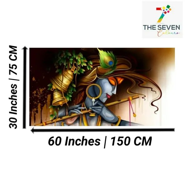 Multicolour_Beautiful_Canvas_Krishna_Paintings_Abstract_Modern_Wall_Art_Paintings_Big_Large_Size_For_Living_Room_|_Bedroom_(With_Frame)_(60_By_30_Inches)