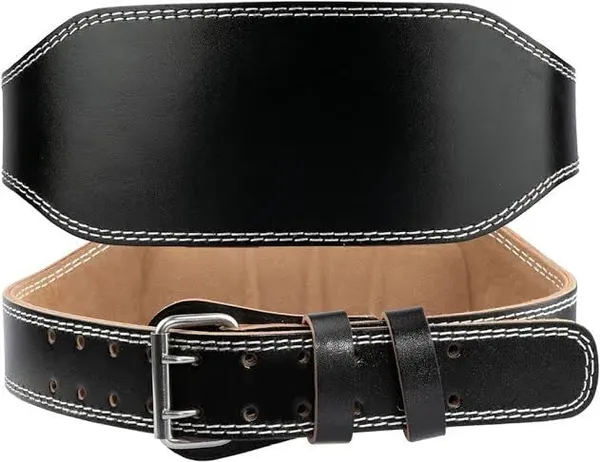 Black_Weight_Lifting_Belt_Vegan_Leather_Back_Support_Gym_Belt,_Lever_Belt_For_Athletes_With_Adjustable_Holes_Suitable_For_Men_&_Womens_For_All_Waist_Sizes_|_Wightlifting_Powerlifting_Bodybuilding_Deadlift_Gym_Workout_Sqaut_Training_(Men_&_Womens)