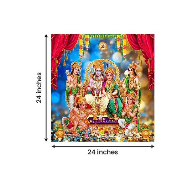 Multicolour_Beautiful_Ram_Darbar_Lord_Shri_Ram_Sita_Parivar_Canvas_Painting_Wall_Frame_Wall_Decor_For_Living_Room,_Modern_Art_Painting_(Ready_To_Hang)_(24_By_24_Inches)