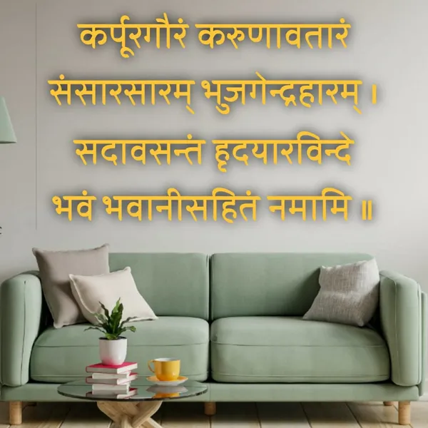 Multicolour_Beautiful_3D_Golden_Acrylic_Laser_Art_Powerful_Ancient_Sanskrit_Shloka_Shiva_Yajur_Mantra_Karpur_Gauram_Karunavataaram_Mantrs_(24_By_24_Inches)