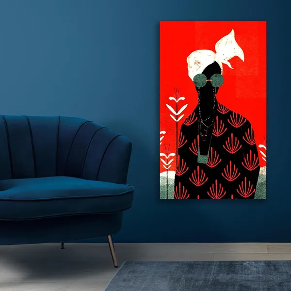 Multicolour_Abstract_Canvas_Painting_Wall_Decor_Indian_Style_Turban_Man_|_Canvas_Painting_|_Large_Size_Painting_|_Modern_Wall_Art_(With_Frame)_(Ready_To_Hang)_(24_By_48_Inches)